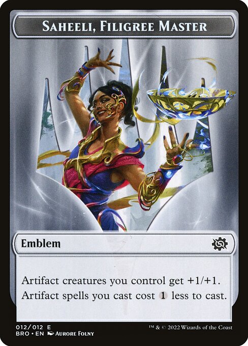 Saheeli, Filigree Master Emblem - The Brothers' War Tokens