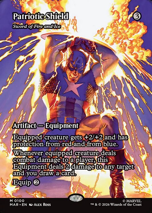 Patriotic Shield (Sword of Fire and Ice) - Marvel Universe - Borderless
