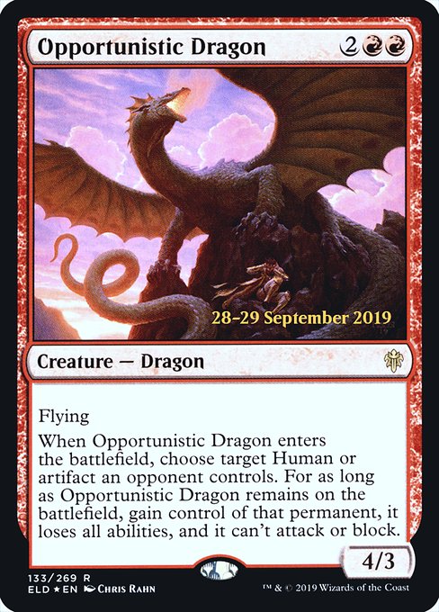 Opportunistic Dragon - Throne of Eldraine Promos - Promo Foil