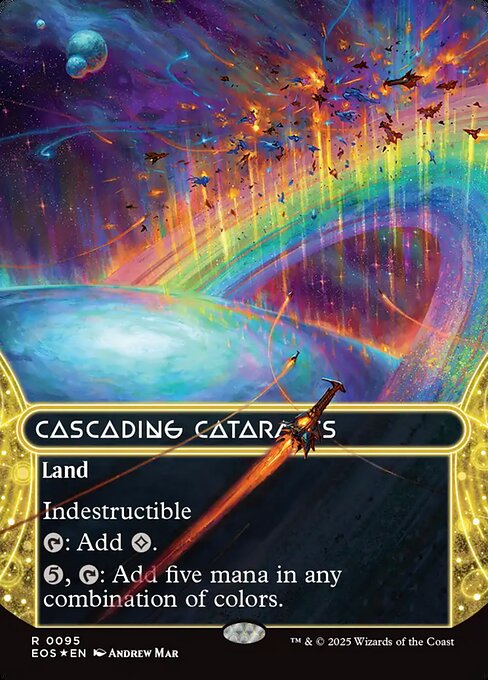 Cascading Cataracts - Edge of Eternities: Stellar Sights - Galaxy Foil, Borderless