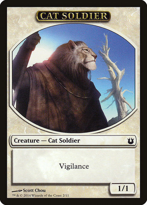 Cat Soldier - Born of the Gods Tokens