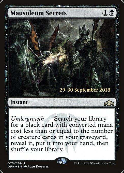 Mausoleum Secrets - Guilds of Ravnica Promos - Promo Foil