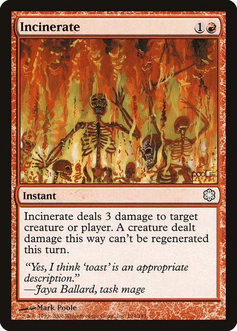 Incinerate - Coldsnap Theme Decks