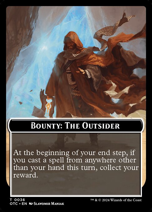 Bounty: The Outsider // Wanted! - Outlaws of Thunder Junction Commander Tokens