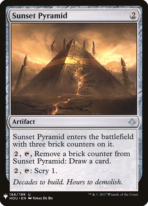 Sunset Pyramid - The List