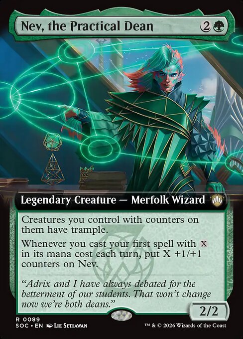 Nev, the Practical Dean - Secrets of Strixhaven Commander - Extended Art