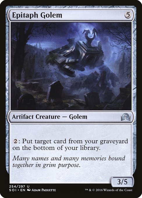 Epitaph Golem - Shadows over Innistrad