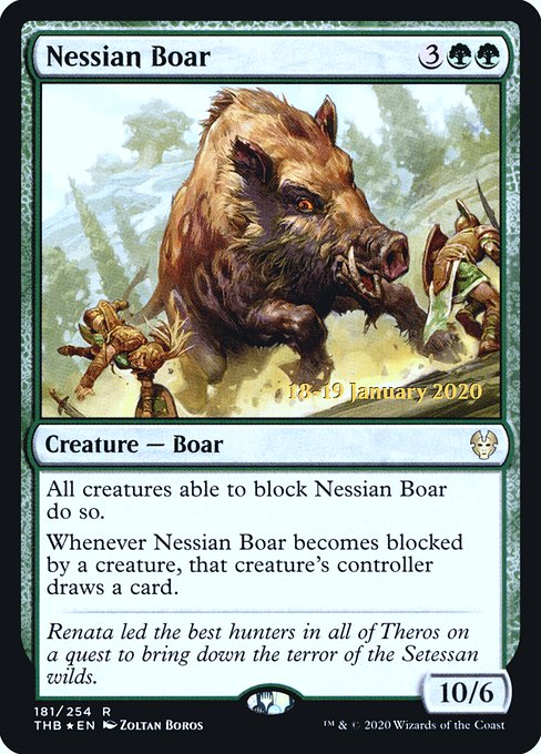 Nessian Boar - Theros Beyond Death Promos