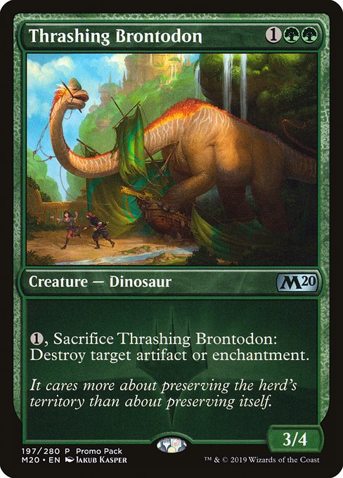 Thrashing Brontodon - Core Set 2020 Promos