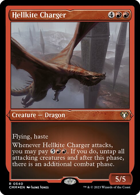 Hellkite Charger - Commander Masters - Etched Foil