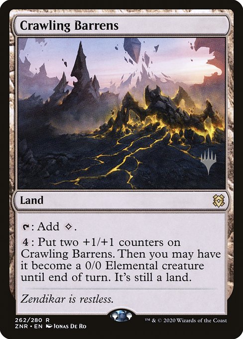 Crawling Barrens - Zendikar Rising Promos