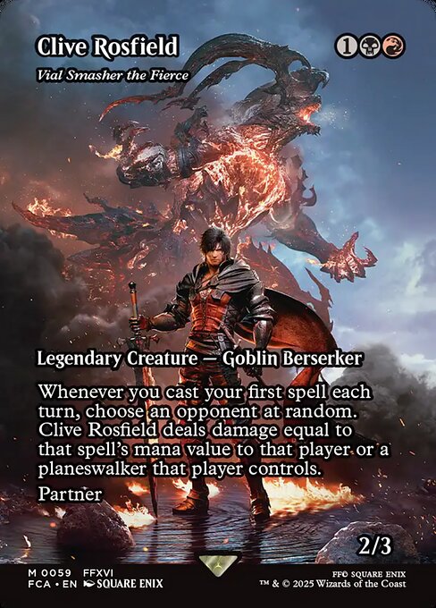 Clive Rosfield (Vial Smasher the Fierce) - Final Fantasy: Through the Ages - Borderless