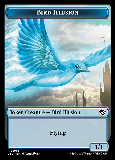 Bird Illusion - Outlaws of Thunder Junction Commander Tokens