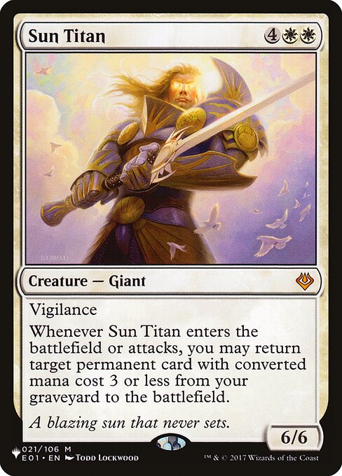 Sun Titan - The List