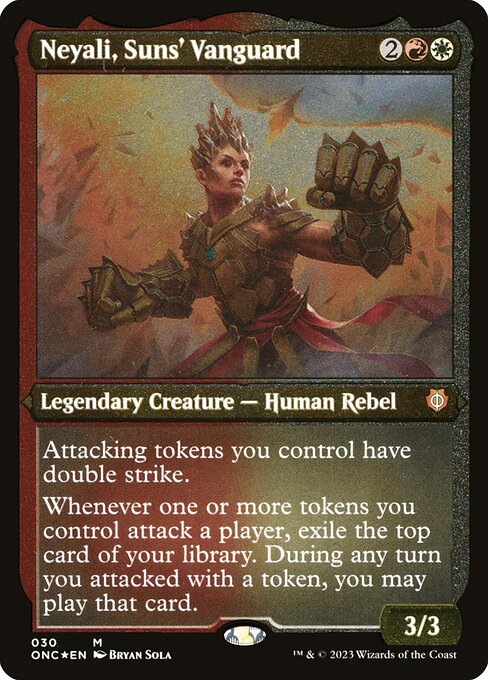 Neyali, Suns' Vanguard - Phyrexia: All Will Be One Commander - Etched Foil