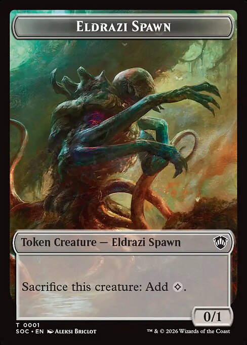 Eldrazi Spawn // Worm - Secrets of Strixhaven Commander Tokens