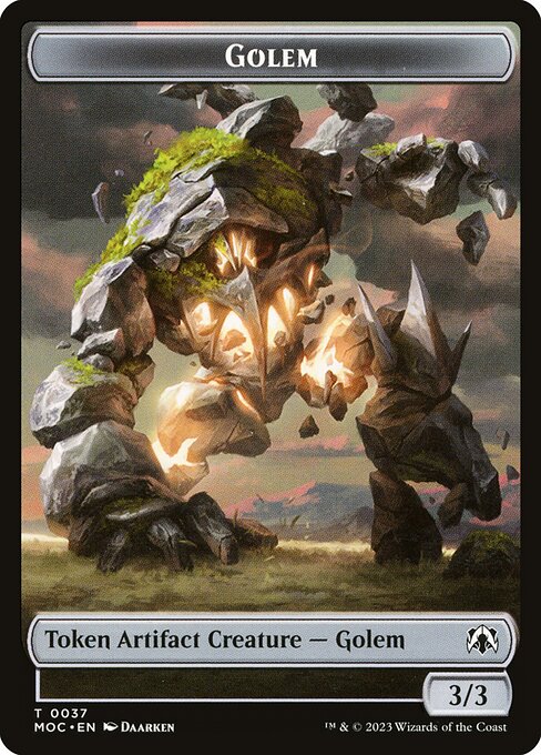 Golem - March of the Machine Commander Tokens