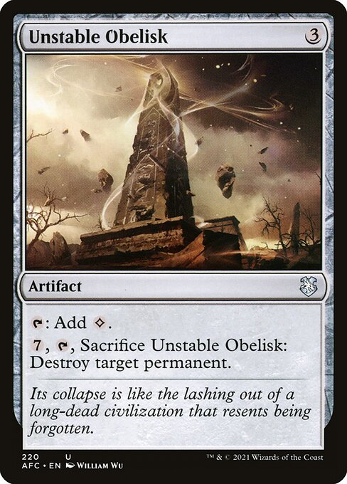 Unstable Obelisk - Forgotten Realms Commander