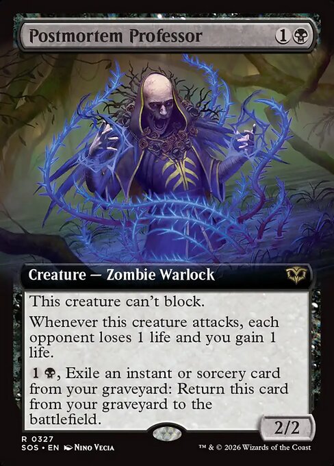 Postmortem Professor - Secrets of Strixhaven - Extended Art