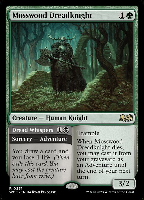 Mosswood Dreadknight // Dread Whispers - Wilds of Eldraine