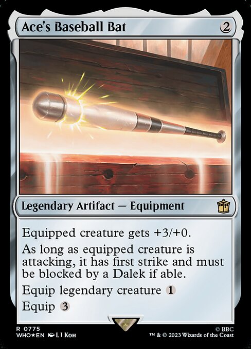 Ace's Baseball Bat - Doctor Who - Surge Foil