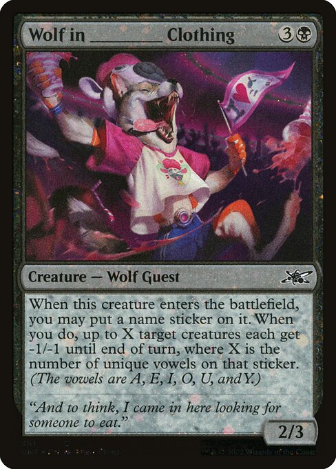 Wolf in _____ Clothing - Unfinity - Galaxy Foil