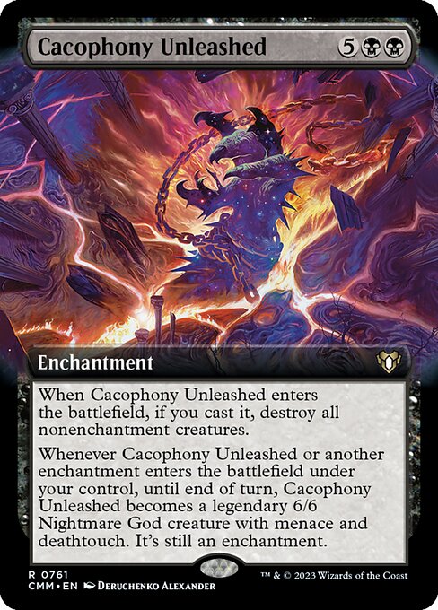 Cacophony Unleashed - Commander Masters - Extended Art