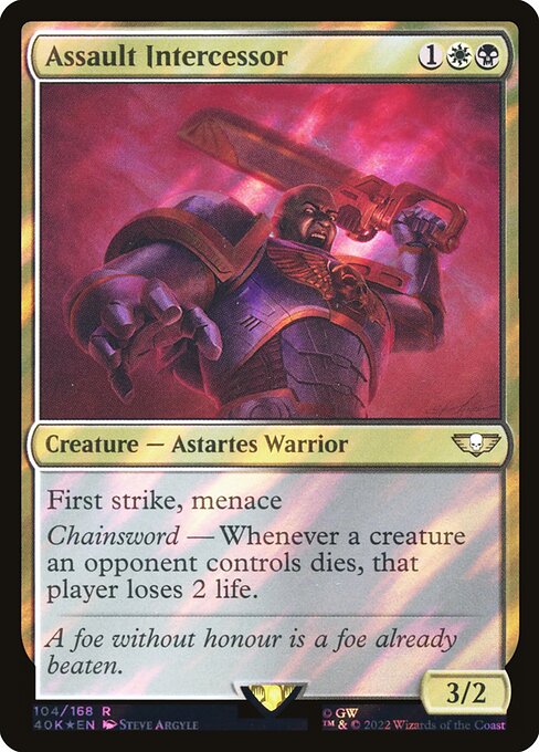 Assault Intercessor - Warhammer 40,000 Commander - Surge Foil