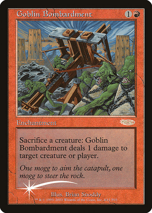 Goblin Bombardment - Friday Night Magic 2003 - Promo Foil