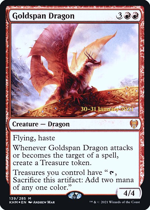 Goldspan Dragon - Kaldheim Promos - Promo Foil