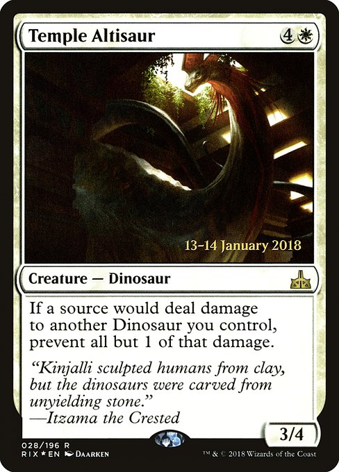 Temple Altisaur - Rivals of Ixalan Promos - Promo Foil