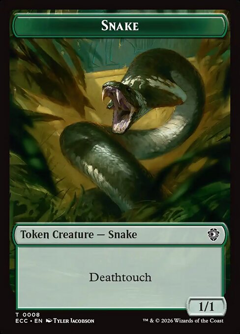 Snake - Lorwyn Eclipsed Commander Tokens