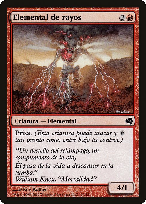 Elemental de rayos (Lightning Elemental) - Salvat 2011