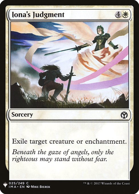 Iona's Judgment - The List