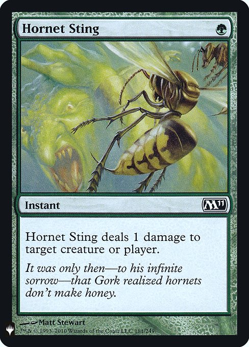 Hornet Sting - The List