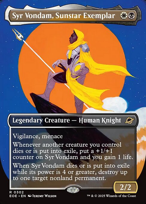 Syr Vondam, Sunstar Exemplar - Edge of Eternities - Borderless