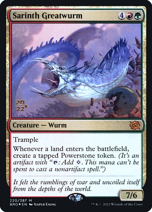 Sarinth Greatwurm - The Brothers' War Promos - Promo Foil