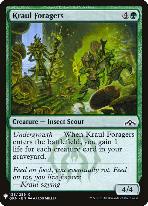 Kraul Foragers - The List