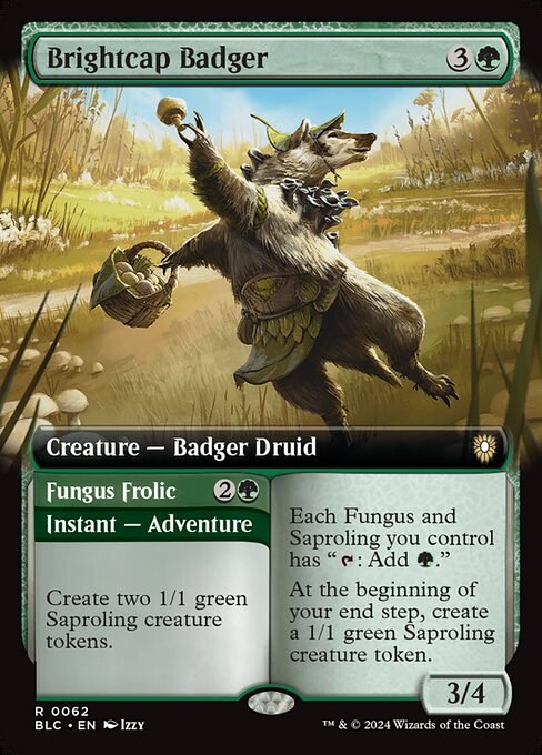 Brightcap Badger // Fungus Frolic - Bloomburrow Commander