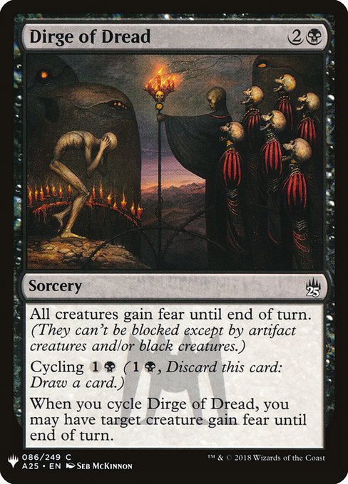 Dirge of Dread - The List