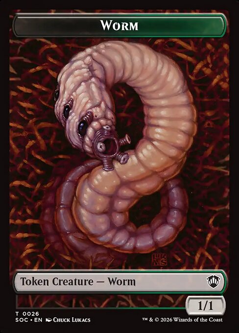 Worm - Secrets of Strixhaven Commander Tokens