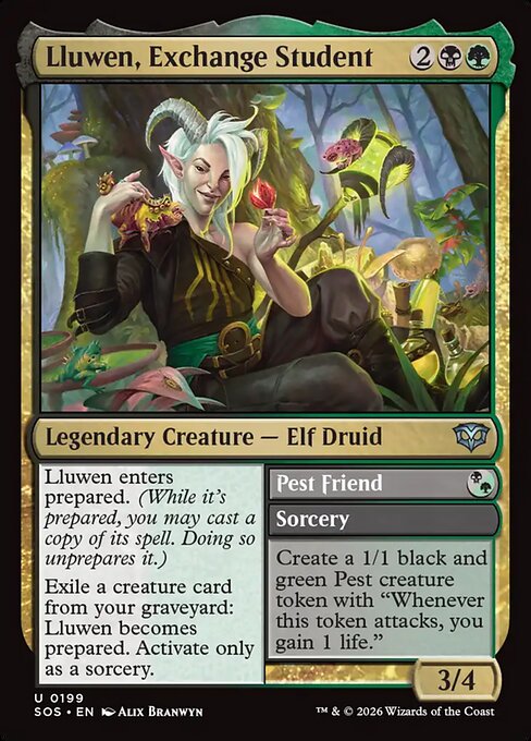 Lluwen, Exchange Student // Pest Friend - Secrets of Strixhaven