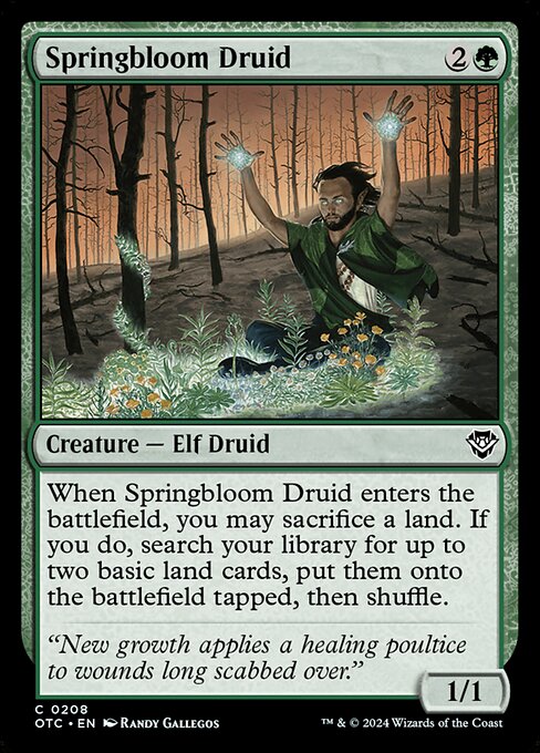 Springbloom Druid - Outlaws of Thunder Junction Commander