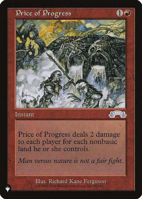 Price of Progress - The List