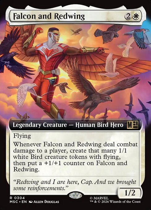 Falcon and Redwing - Marvel Super Heroes Commander - Extended Art