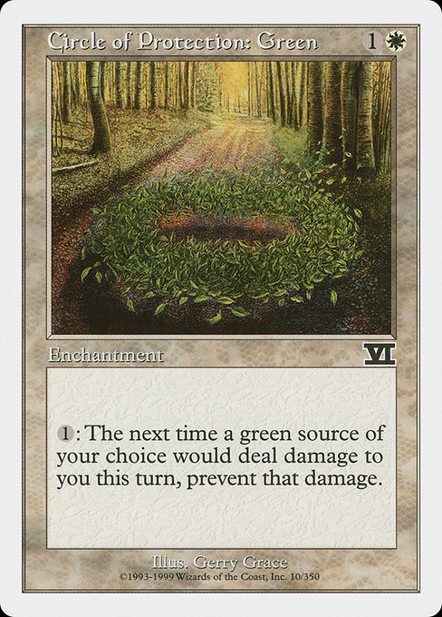 Circle of Protection: Green - Classic Sixth Edition