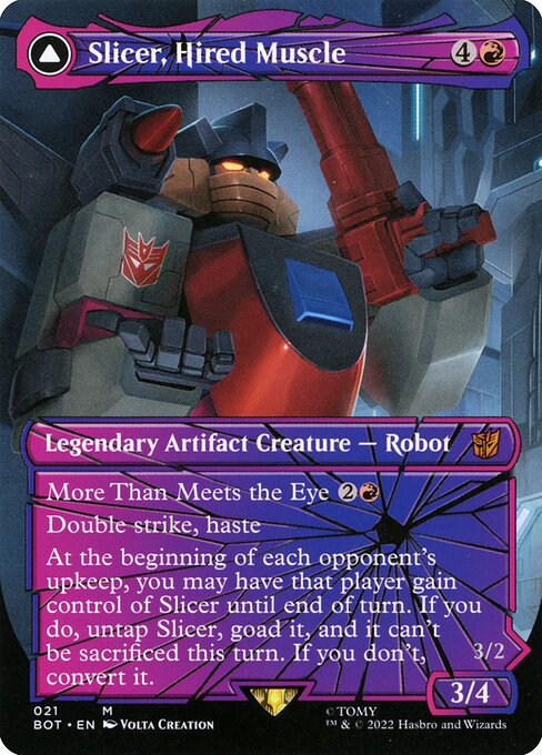 Slicer, Hired Muscle // Slicer, High-Speed Antagonist - Transformers
