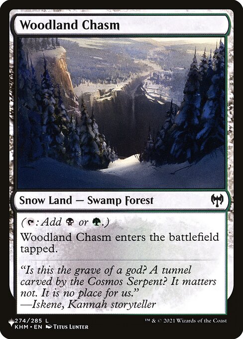 Woodland Chasm - The List