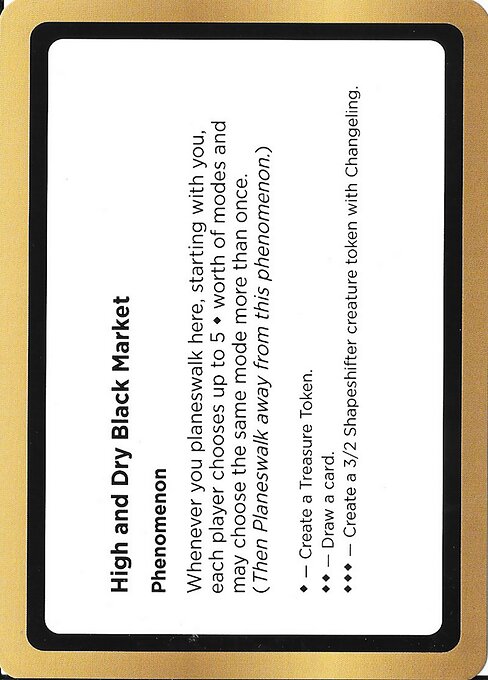 High and Dry Black Market - Black Lotus Unknown Planechase