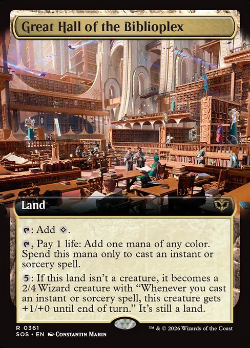 Great Hall of the Biblioplex - Secrets of Strixhaven - Extended Art